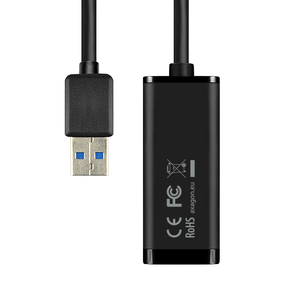 AXAGON ADE-SR, USB-A 3.2 Gen 1 - Gigabit Ethernet sieťová karta, auto inštal, čierna 