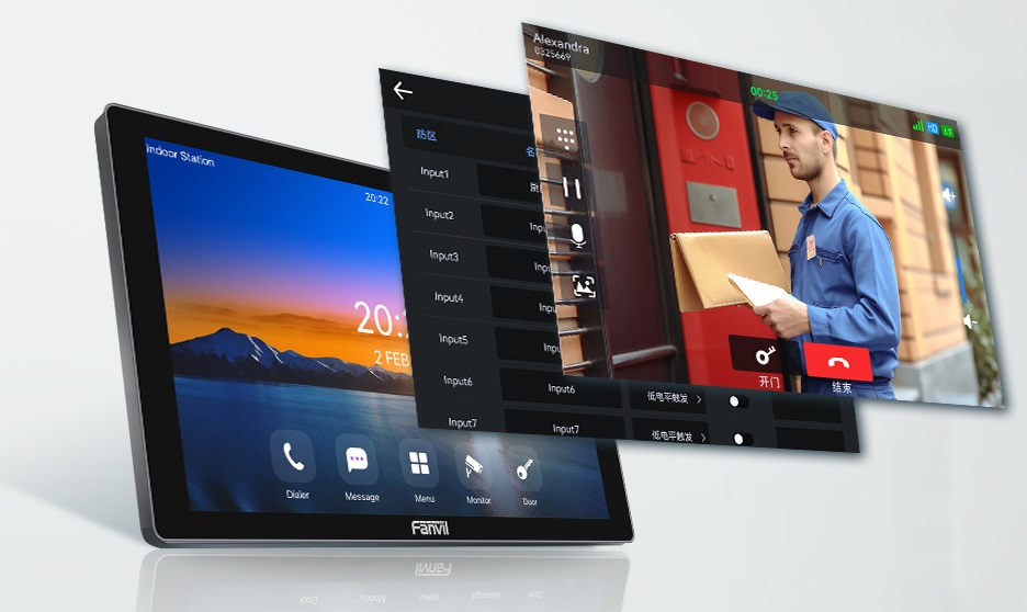 Fanvil i506W SIP vnútorná dotyková stanica, 10, 1", Wi-Fi, PoE, 1080p 