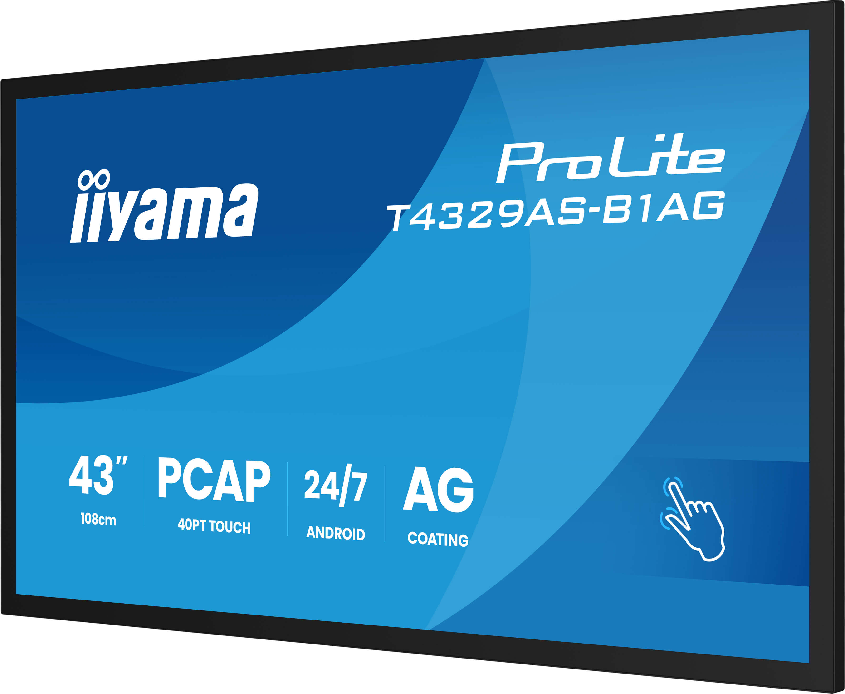 43" iiyama T4329AS-B1AG: VA, 4K UHD, Android, 24/ 7 