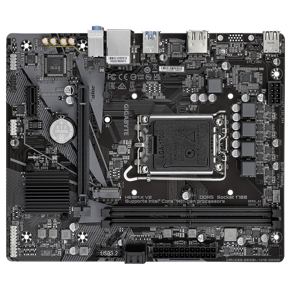 GIGABYTE H610M K V2/ LGA 1700/ mATX 