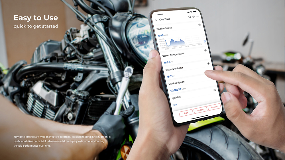 TOPDON diagnostické zariadenie TopScan Moto/ Bluetooth/ iOS/ Android/ Detekcia softvéru a hardvéru chýb 