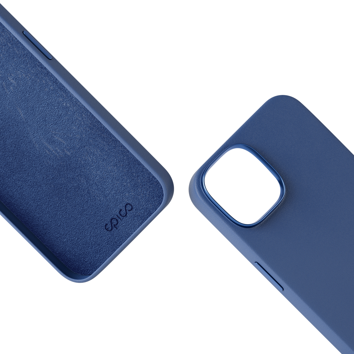 Epico Mag+ kožený kryt iPhone 15 - modrá 