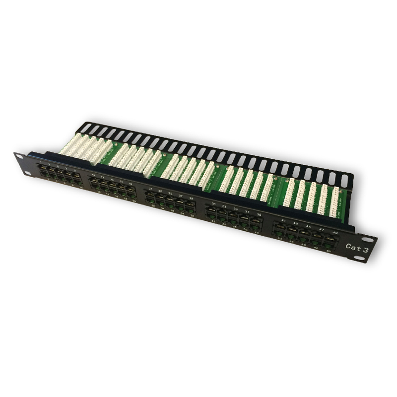 DATACOM Patch panel ISDN 50p.1U Integrovaný BLACK, 19