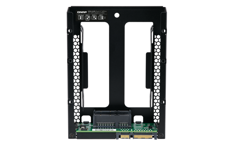 QNAP adaptér QDA-A2AR (2x 2, 5" SATA sloty v 3, 5" SATA rámčeku) 