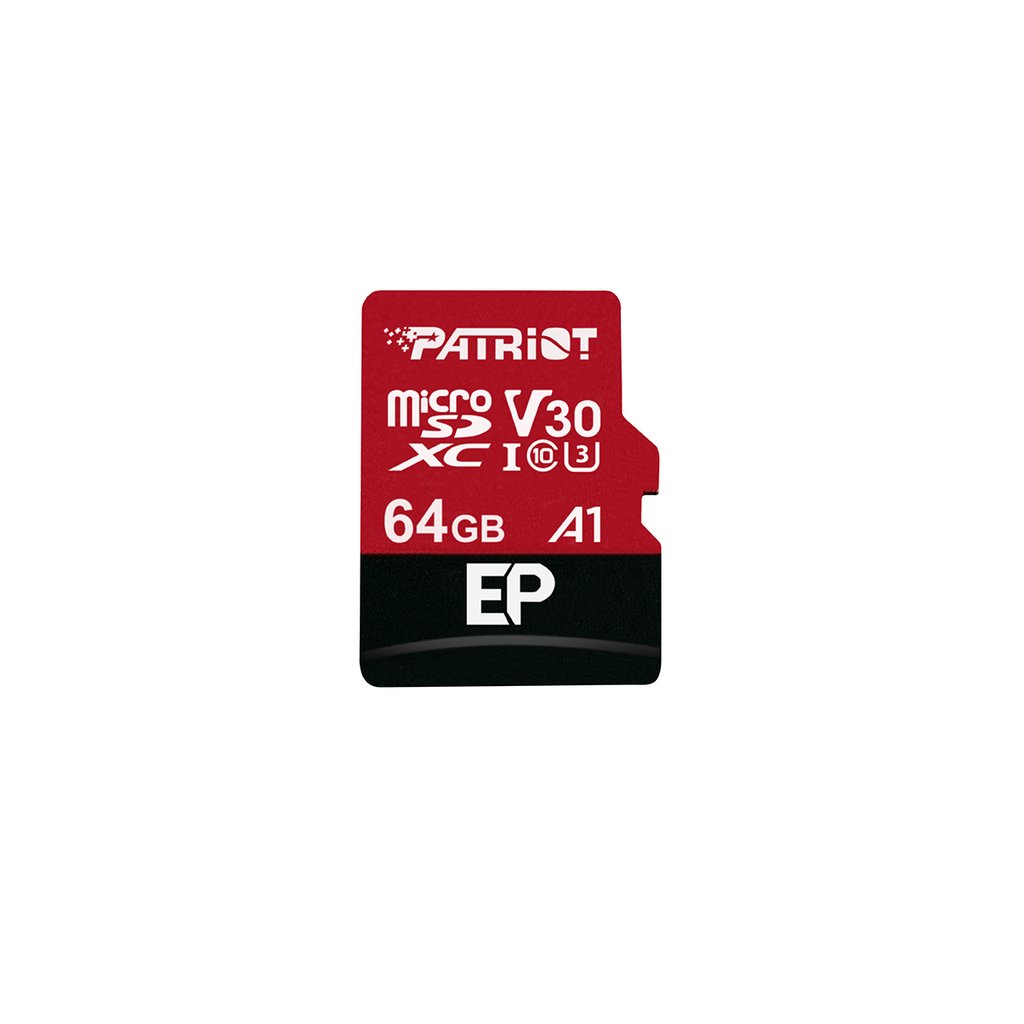 Patriot V30 A1/ micro SDXC/ 64 GB/ UHS-I U3 / Class 10/ + Adaptér