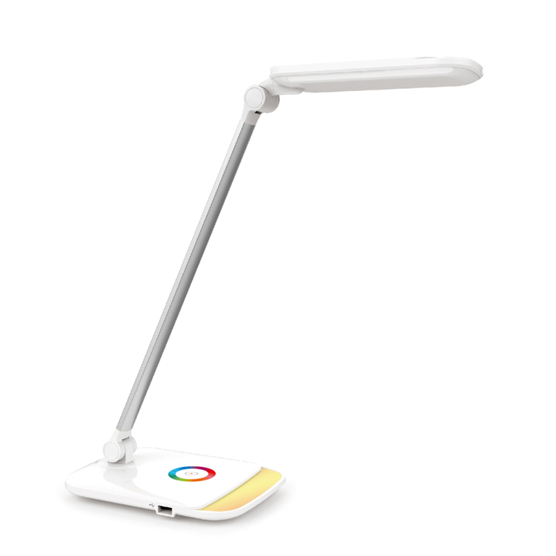 Stolová LED lampa Platinet PDLQ60 18W stmievateľná, dotykové ovládanie, USB port, biela 