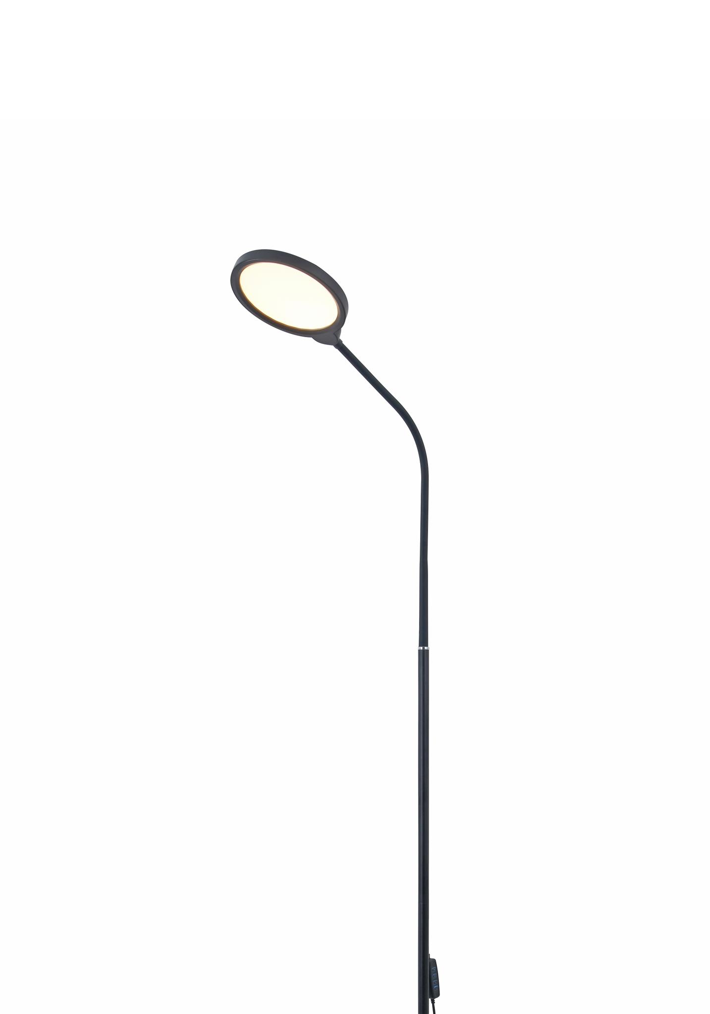 Platinet PFL1084B podlahová LED lampa 10W stmievateľná 2v1, čierna 
