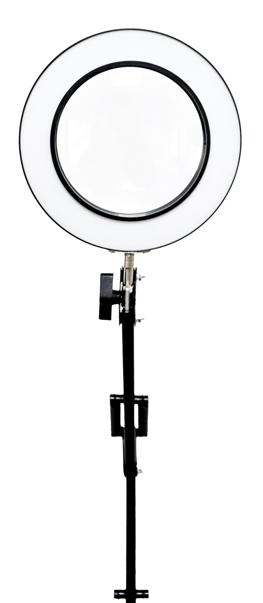 Platinet PDLD11 stolná LED lampa Magnify 10W stmievateľná s lupou, čierna 