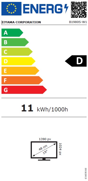 iiyama ProLite/ B1980S-W1/ 19"/ TN/ 1280x1024/ 75Hz/ 3ms/ White/ 3R 