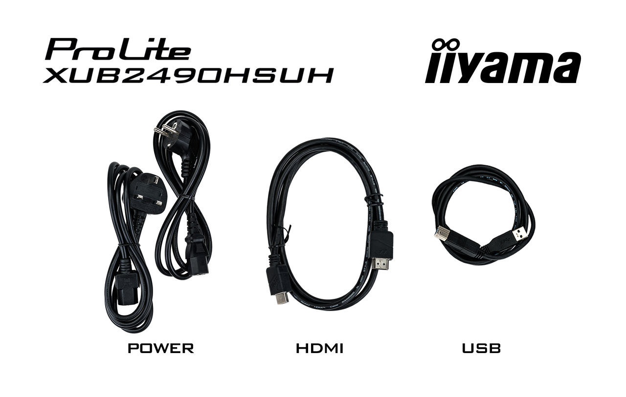 iiyama ProLite/ XUB2490HSUH-B2/ 23, 8"/ IPS/ FHD/ 100Hz/ 4ms/ Black/ 3R 