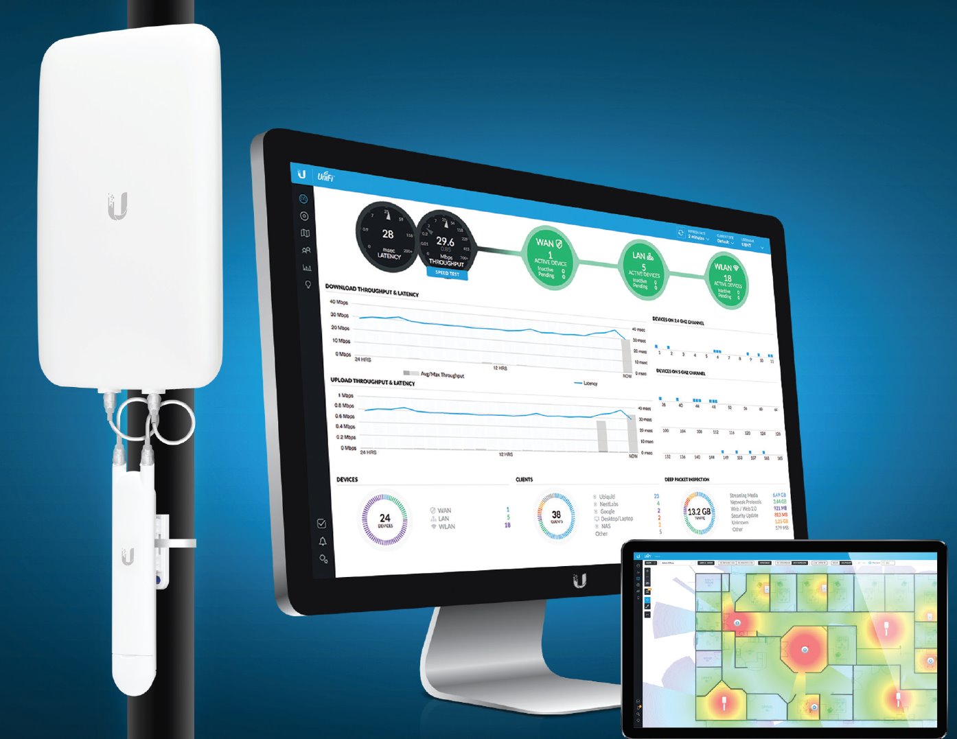 Ubiquiti UMA-D - Smerová Dual Band Mesh anténa 