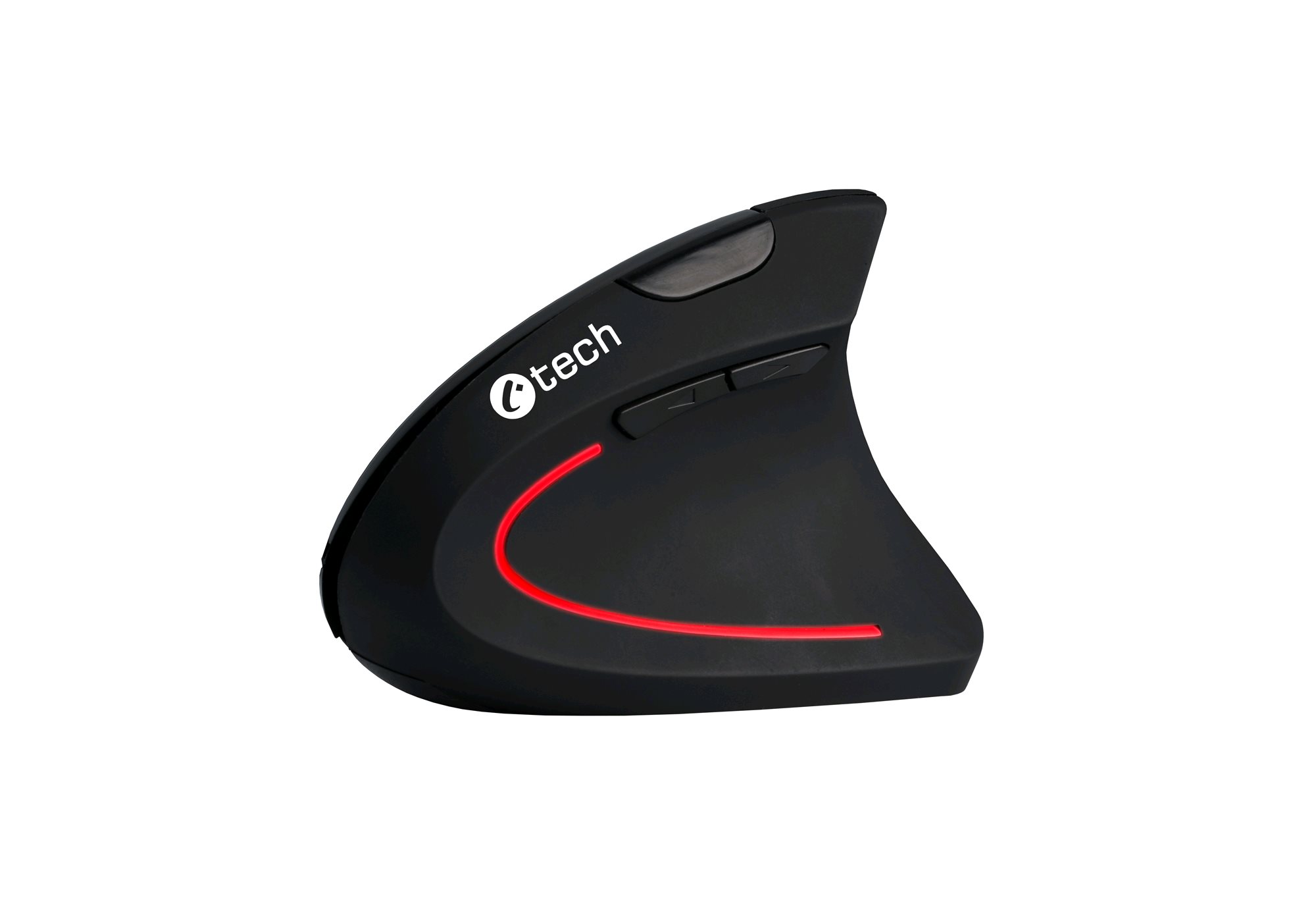 Myš C-TECH VEM-09/ Vertikálna/ Optická/ Pre pravákov/ 1 600 DPI/ Bezdrôtová USB/ Čierna 