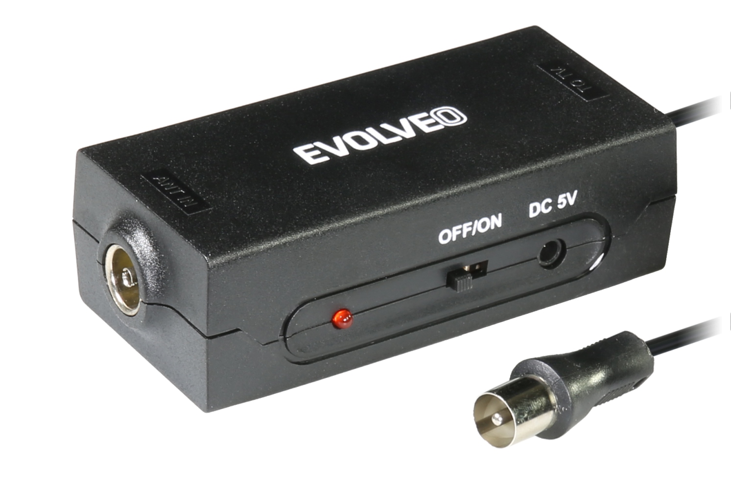 EVOLVEO Amp 1, anténny zosilňovač FM/ DAB+/ DVB-T2, filter LTE, 4G, 5G 
