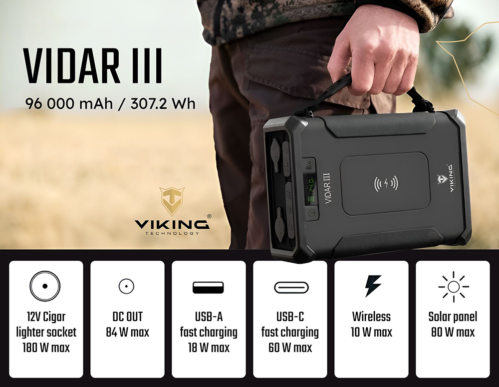 Outdoorová powerbanka Viking VIDAR III 