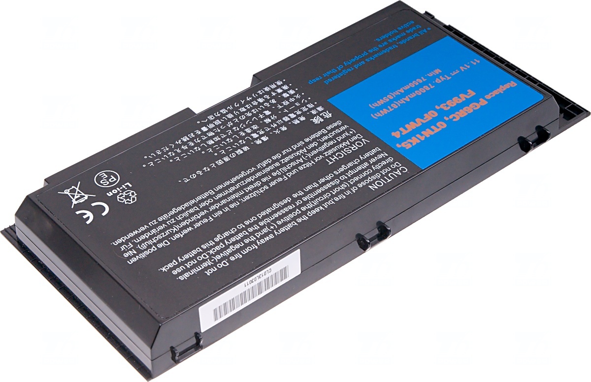 Batéria T6 Power pre Dell Precision M6700, M6800, M4800, 7800mAh, 87Wh, 9cell 