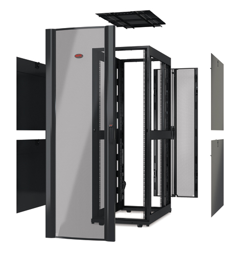 Netshelter SX 42Ux750x1070mm wl sides, black 