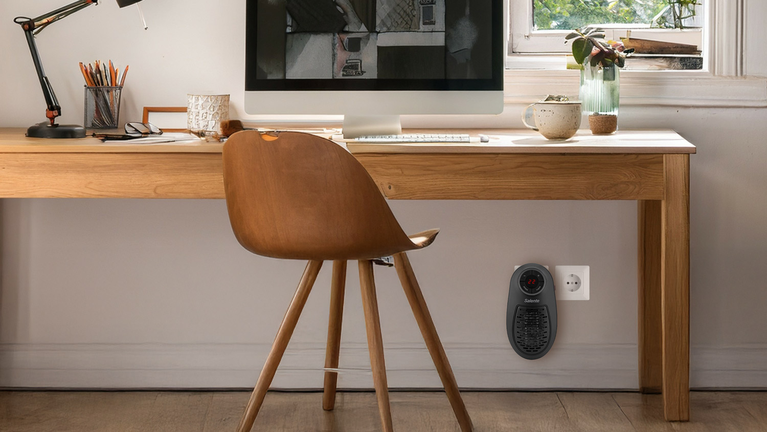 Salente HotHeat, teplovzdušný mini ventilátor, 500 W, čierny 