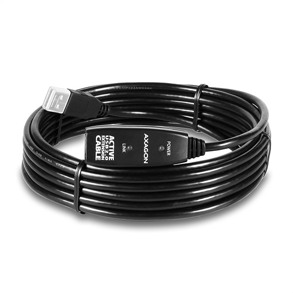 AXAGON ADR-205, USB 2.0 A-M -> A-F aktívny predlžovací / repeater kábel, 5m 