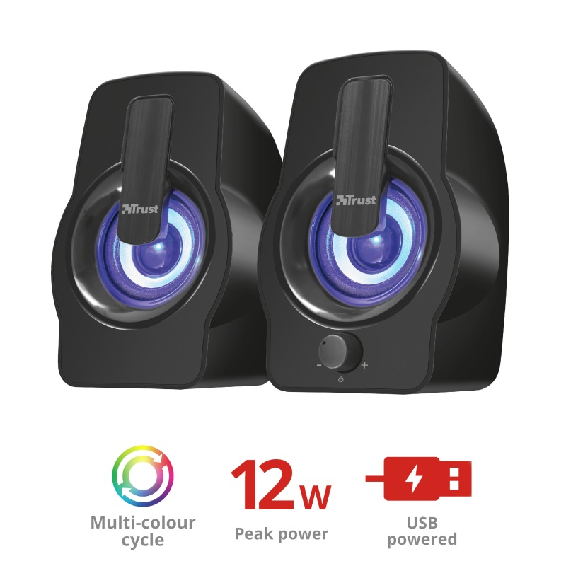 TRUST Gemi RGB/ Stereo/ 12W/ Čierna
