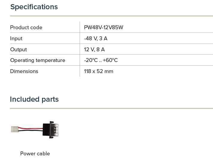 Modulárny napája. zdroj 48V pre CCR, výstup 12V, 8A 