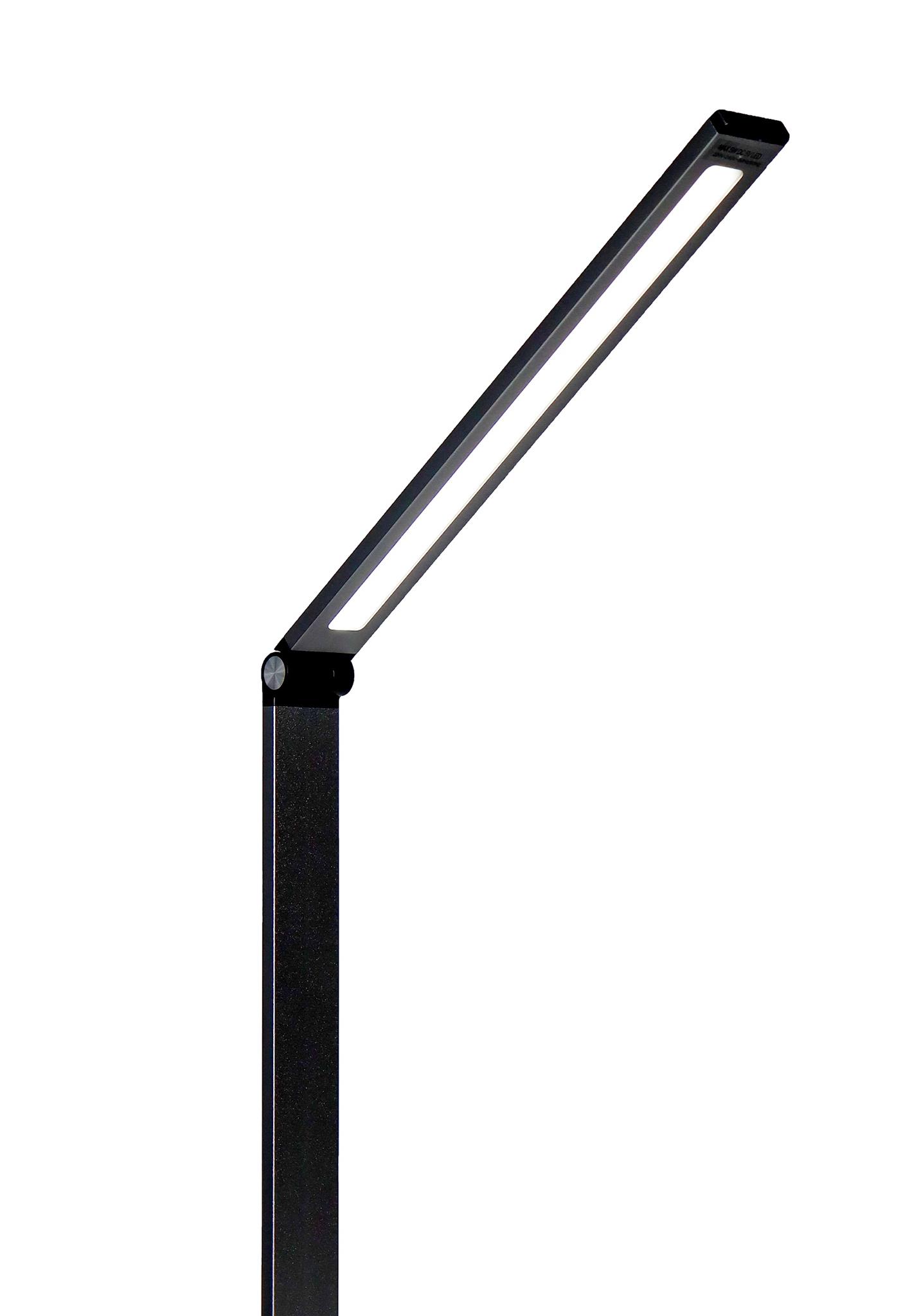 Platinet PDL888B stolná LED lampa 10W stmievateľná, bezdrôtové nabíjanie, USB port, čierna 