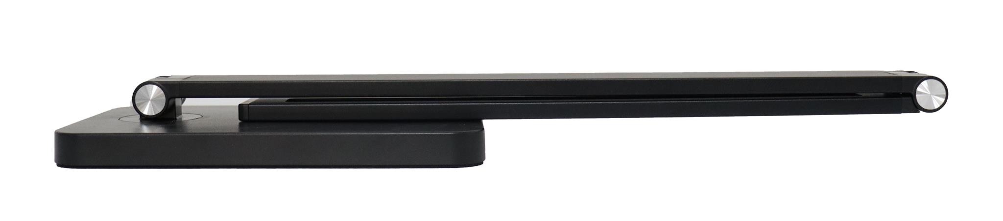 Platinet PDL888B stolná LED lampa 10W stmievateľná, bezdrôtové nabíjanie, USB port, čierna 