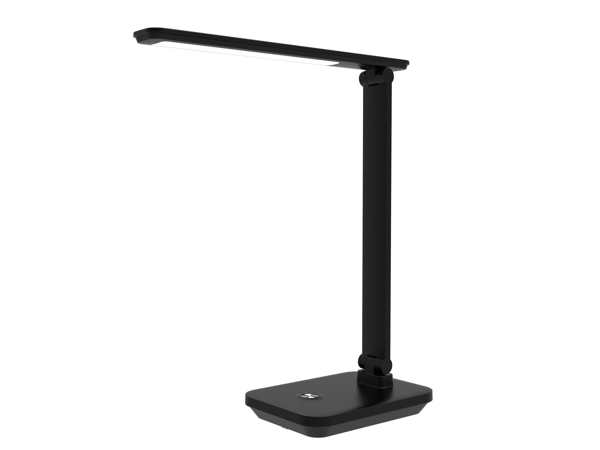 Platinet PDL6731B stolná LED lampa 5W stmievateľná, integrovaná batéria 6000mAh, USB port, čierna 