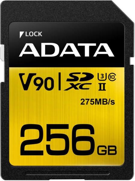 Karta ADATA SDXC 256GB Premier One UHS-II U3 Class 10 (R:275/ W:155 MB/ s)