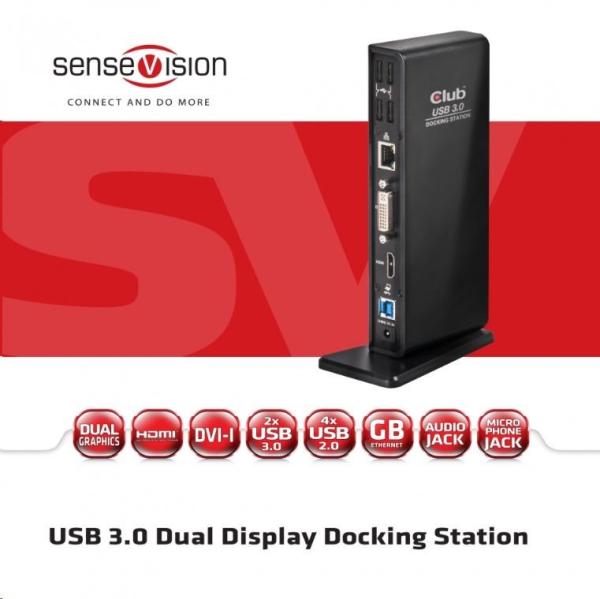 Club3D Dokovací stanice USB 3.0 Type A Dual Display7