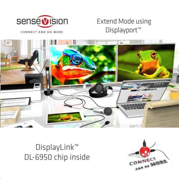 Club3D USB-A a USB-C Dual Display 4K60Hz Dokovacia stanica (6x USB 3.0/ 2x DP/ Ethernet/ USB-B/ 2x audio)0
