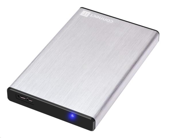 Externý box CONNECT IT LITE pre HDD 2, 5" SATA,  USB 3.0 striebra