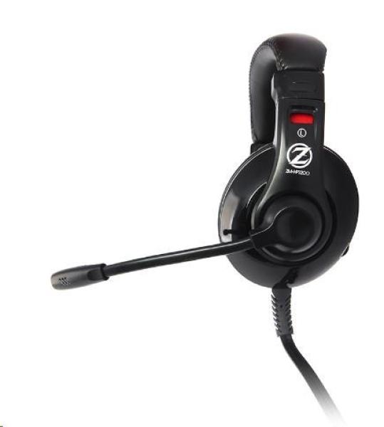 Zalman headset ZM-HPS200 /  herní /  náhlavní /  drátový /  40mm měniče /  2x 3, 5mm jack2