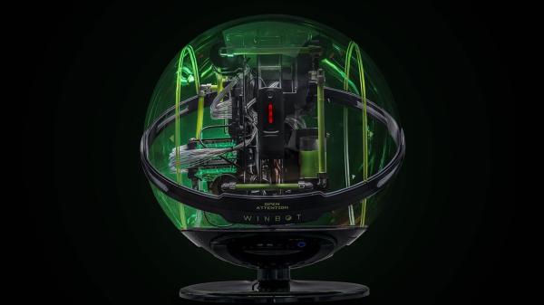 Skriňa Winbot IN WIN,  čierna/ červená,  bez napájania,  360 úžasných vynálezov0