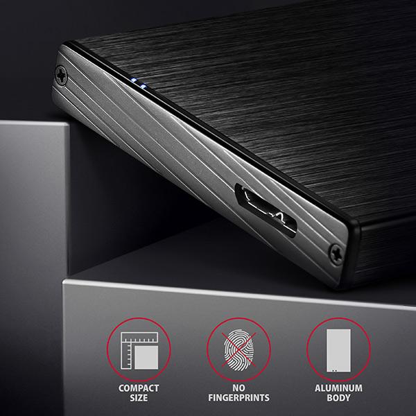 AXAGON EE25-XA6,  USB 5Gbps - SATA 6G,  2.5" kovový ALINE box2