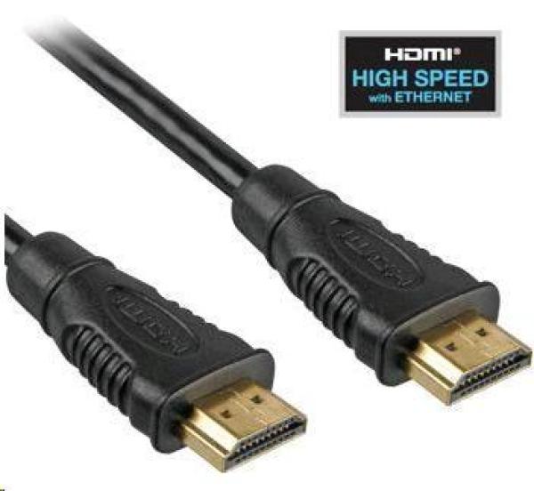 PREMIUMCORD HDMI kábel 2m High Speed + Ethernet (v1.4),  pozlátené konektory