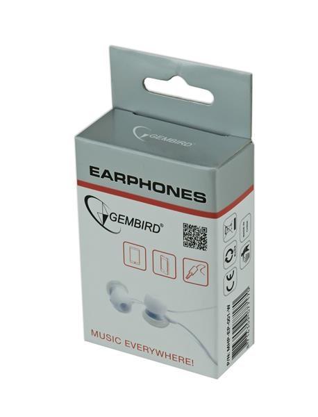 GEMBIRD sluchátka MHP-EP-001 pro MP3,  bílá1