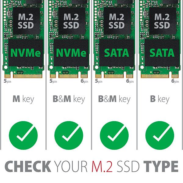AXAGON PCEM2-DC,  PCIe x4 - M.2 NVMe M-key + SATA B-key slot adaptér,  chladič,  LP10
