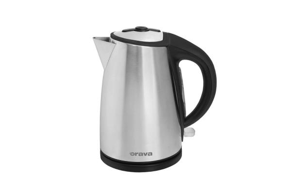 Orava VK-3717 rychlovarná konvice,  2000 W,  1.7 l,  automatické vypnutí,  stříbrná