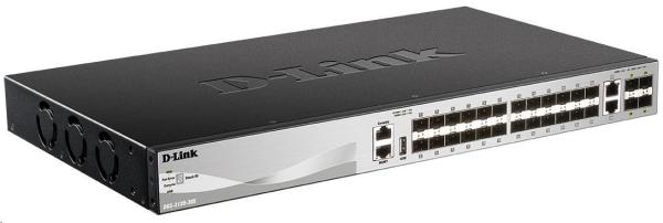 D-Link DGS-3130-30S/ SI L3 Stohovateľný spravovaný gigabitový prepínač,  24x SFP,  2x 10GBASE-T,  4x SFP+1