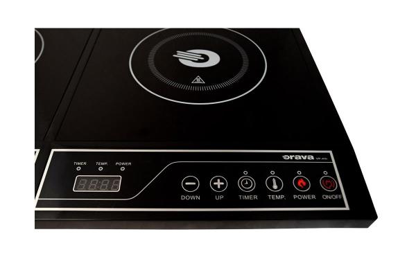 Orava VP-40i indukční dvouplotýnka,  3500 W,  LED displej,  časovač,  8 úrovní výkonu,  18 dB,  černá2