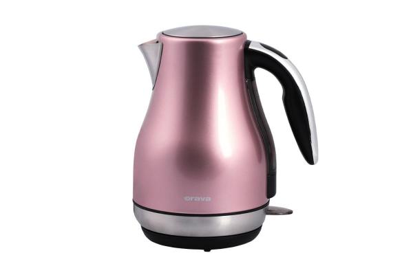 Orava VK-3715 Pink rychlovarná konvice,  1850-2200 W,  designová,  1.7 l,  automatické vypnutí,  růžová