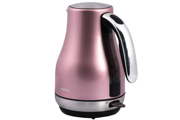 Orava VK-3715 Pink rychlovarná konvice,  1850-2200 W,  designová,  1.7 l,  automatické vypnutí,  růžová1