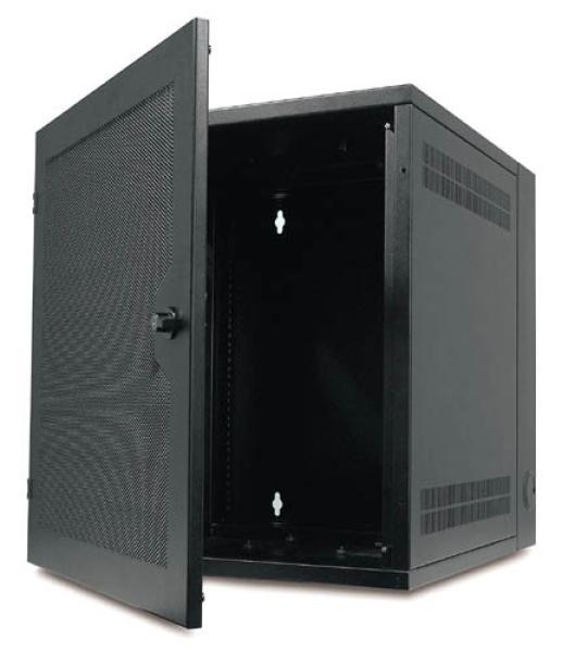 APC NetShelter WX 13U so závitovými otvormi Vertikálna montážna lišta Vetrané predné dvere Čierna1