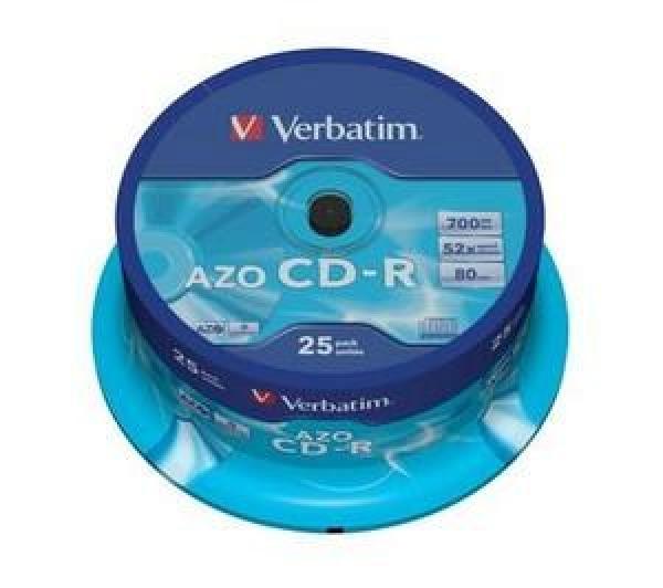 VERBATIM CD-R(25-Pack)Spindle/ Crystal/ DLP/ 52x/ 700MB