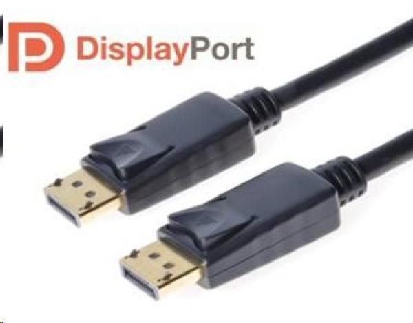 PREMIUMCORD DisplayPort 1.2 pripojovací kábel M/ M, pozlátené konektory, 3 m
