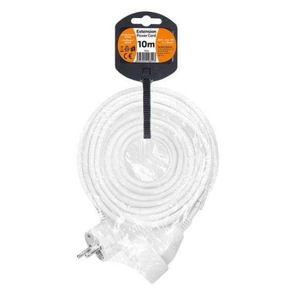 Solight prodlužovací přívod - spojka,  1 zásuvka,  10m,  3 x 1mm2,  bílá2
