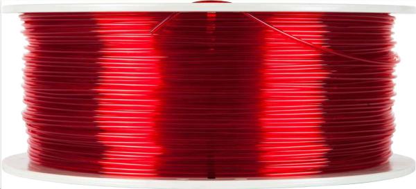VERBATIM Filament pre 3D tlačiarne PET-G 1.75mm,  327m,  1kg červená priehľadná1