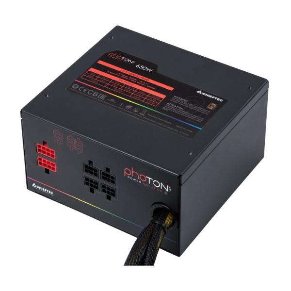 CHIEFTEC Photon Series,  CTG-750C-RGB,  750W,  12cm RGB ventilátor,  Active PFC,  modulárny,  maloobchod,  85+1
