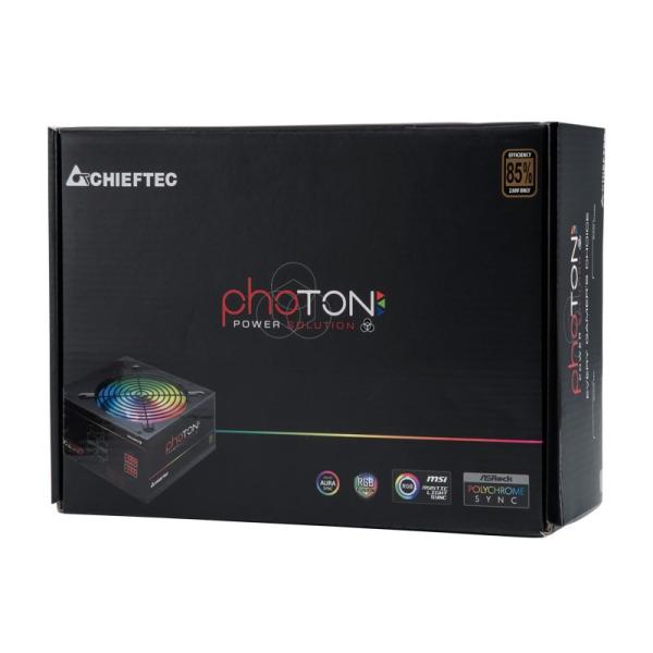 CHIEFTEC Photon Series,  CTG-750C-RGB,  750W,  12cm RGB ventilátor,  Active PFC,  modulárny,  maloobchod,  85+5