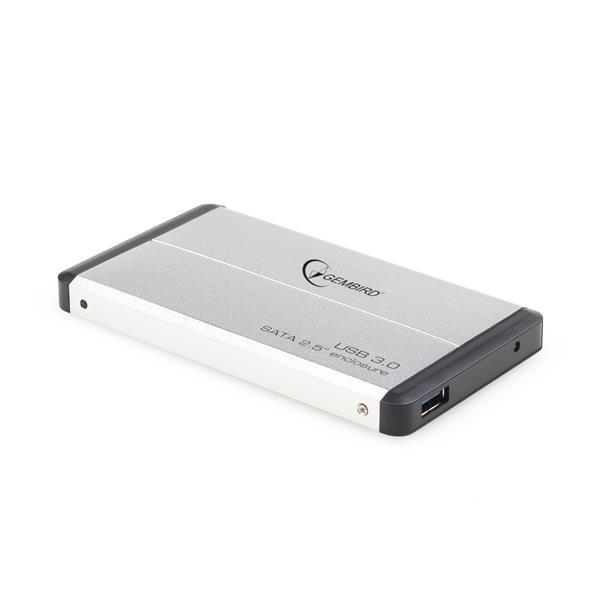 Externý box GEMBIRD pre 2.5" zariadenie,  USB 3.0,  SATA,  strieborná